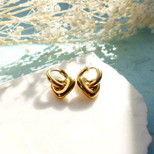 Goldene Herzchen-Creolen