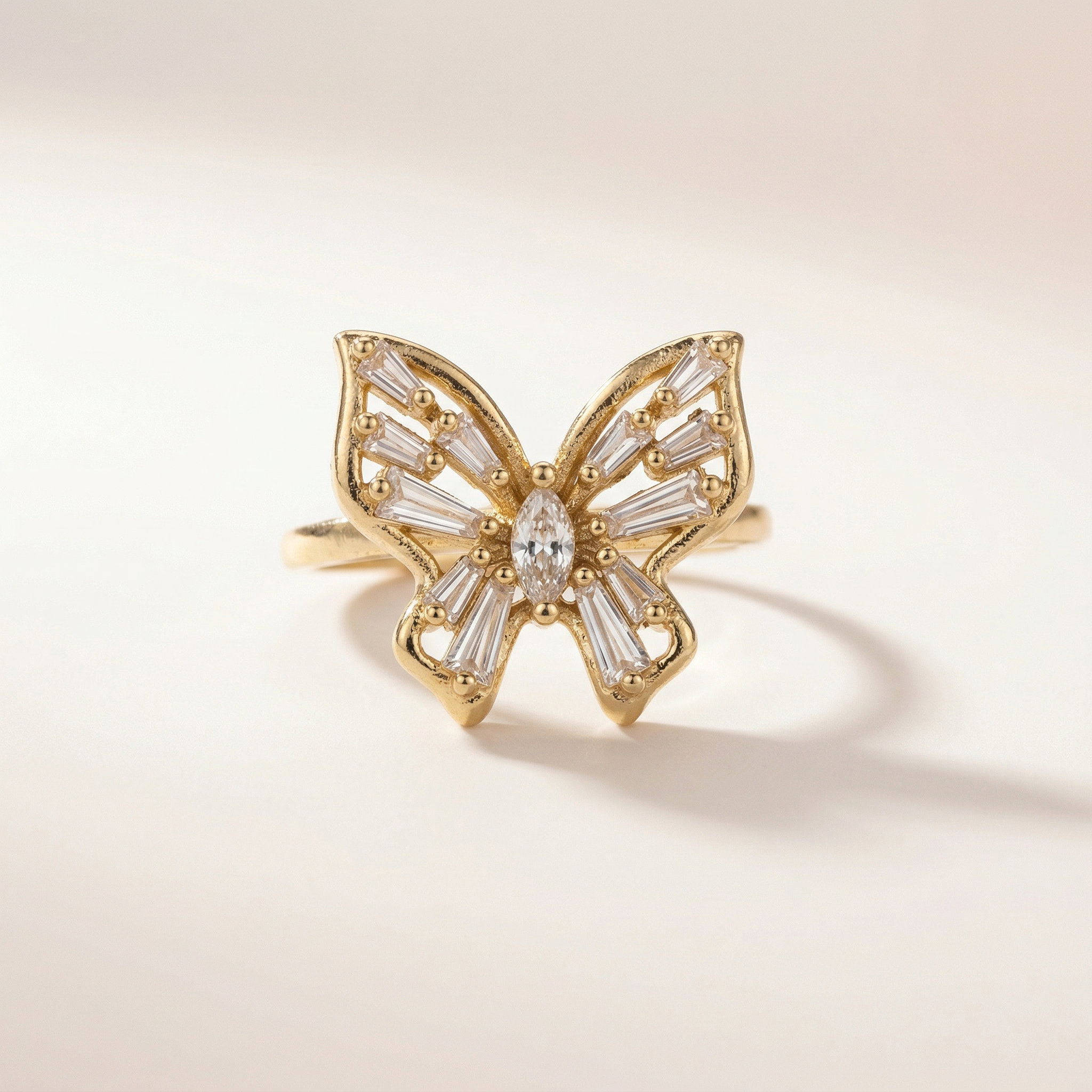 Funkelnder Schmetterling Ring