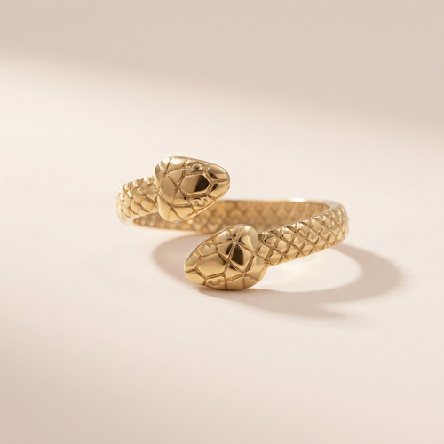 Doppelköpfige Schlange Ring