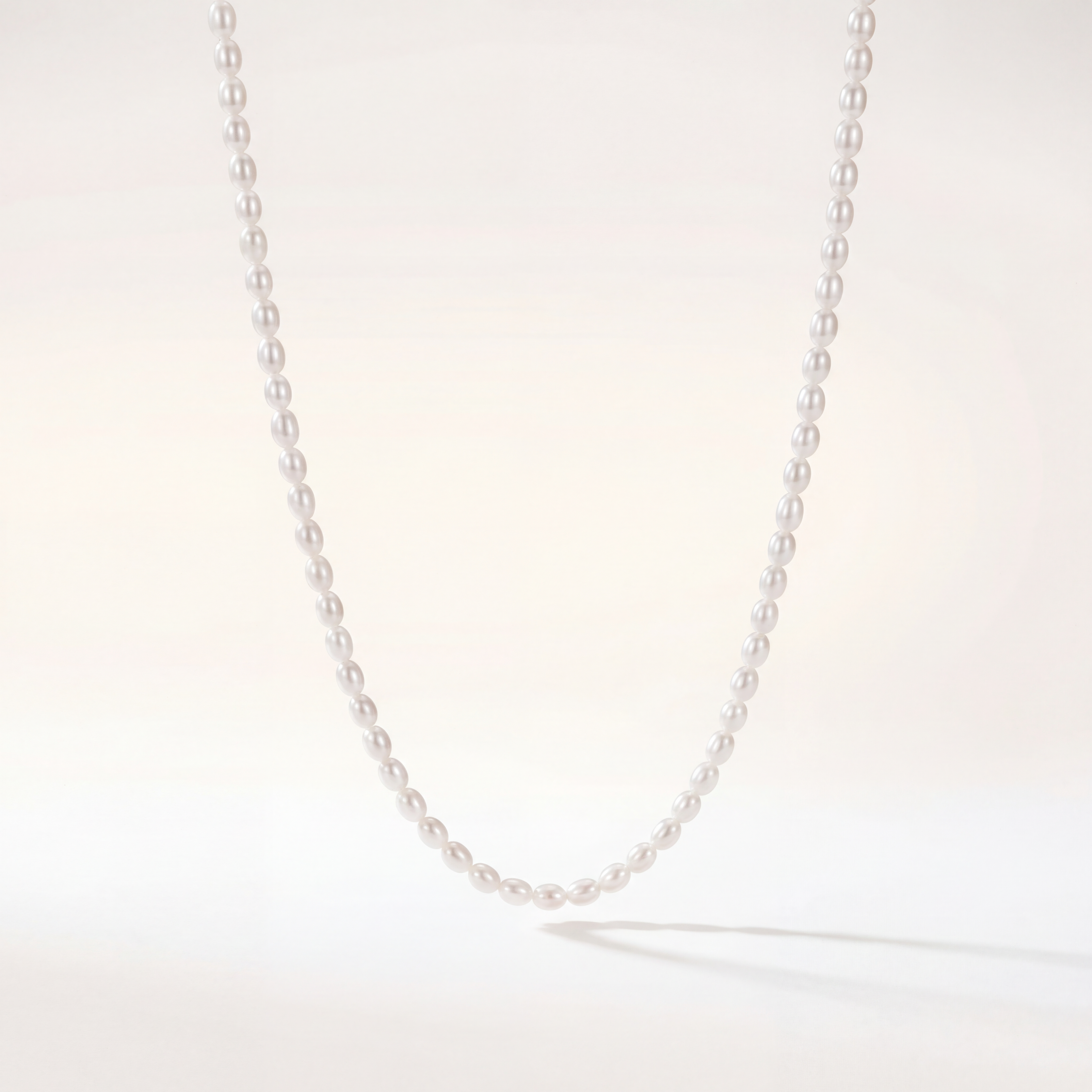 Weiße Perlenkette Choker