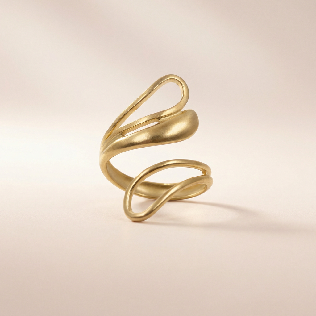 Geschwungener Schlaufen Ring