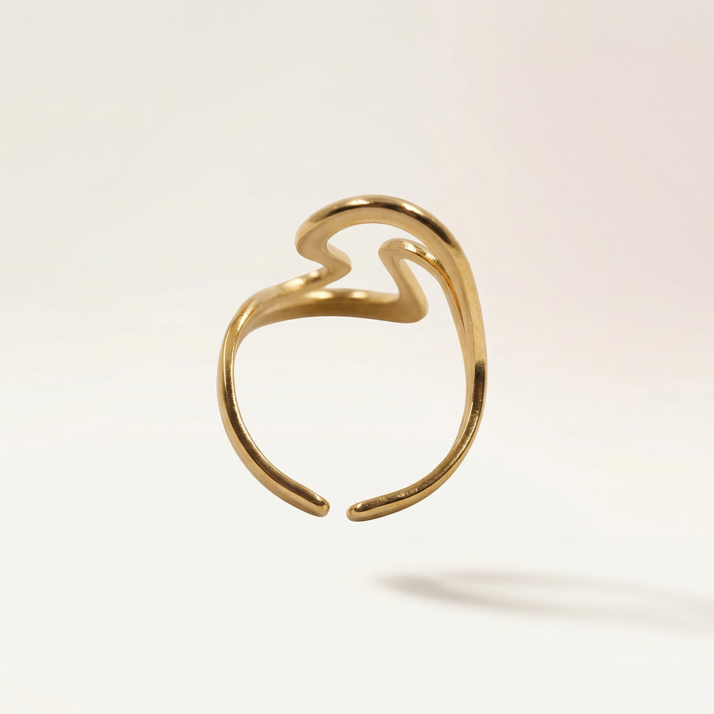 Geschwungene Doppelschleife Ring