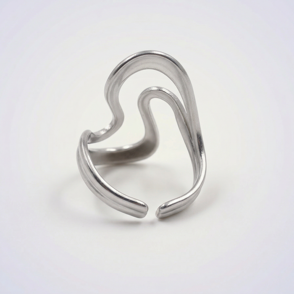 Geschwungene Doppelschleife Ring