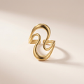 Geschwungene Doppelschleife Ring