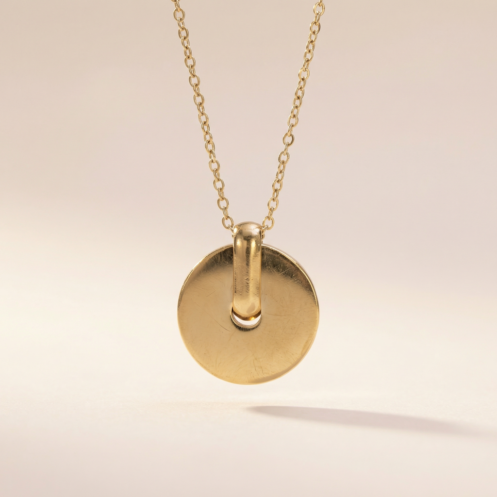 Floral Coin Emaille Kette