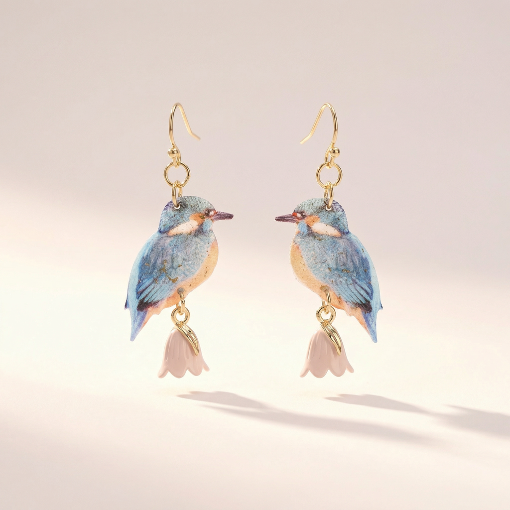 Zarte Eisvogel Ohrringe