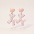Rosa  Balloon Dog Ohrringe