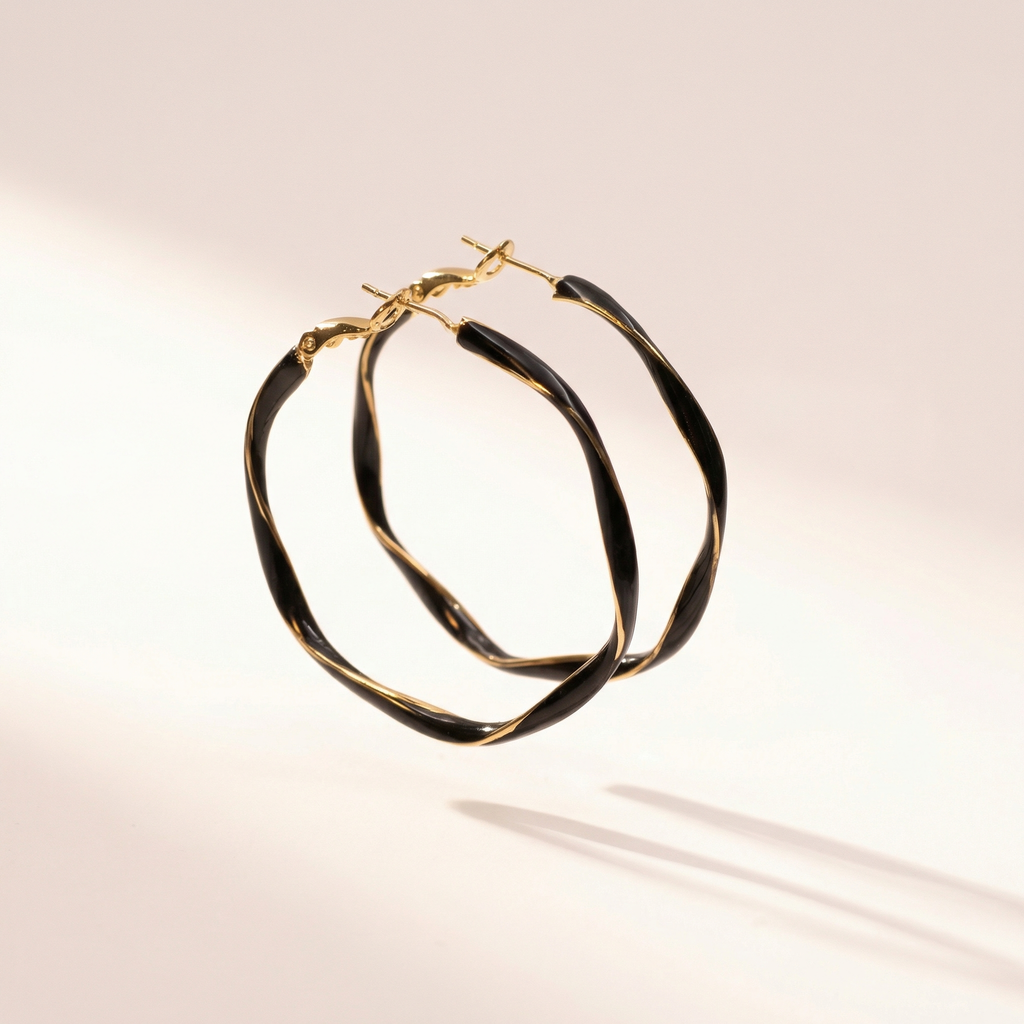 Twisted Emaille Creolen