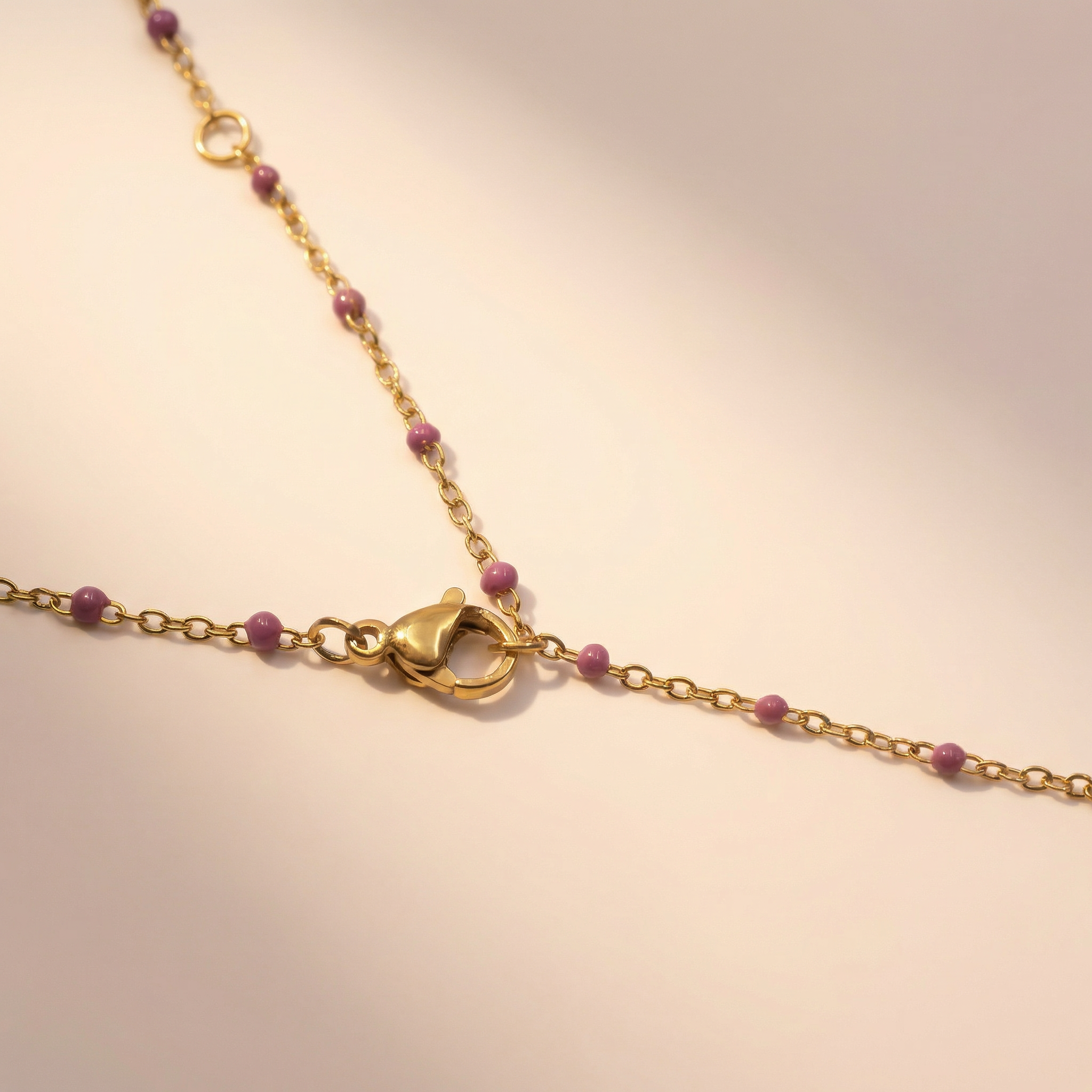 Kleine Rosa Perlen Kette