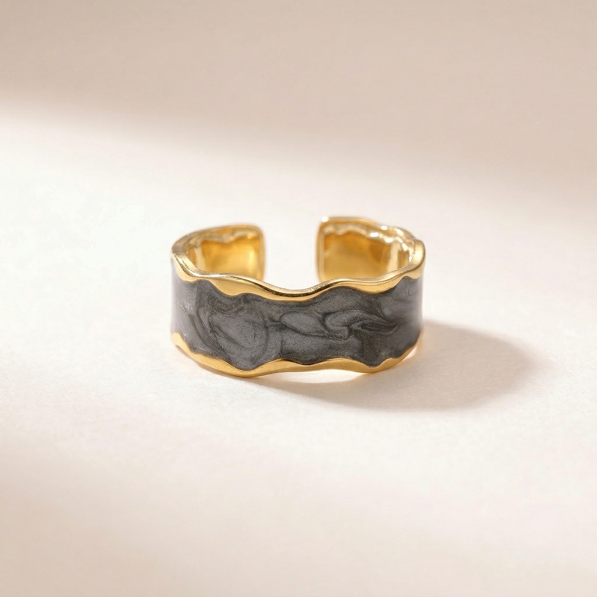 Blaue Emaille Ring