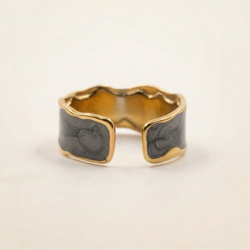 Blaue Emaille Ring