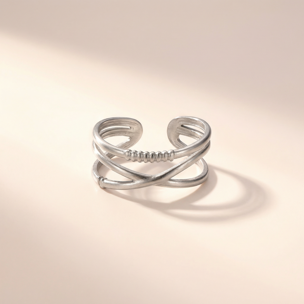 Dreifachschleife Cuff Ring