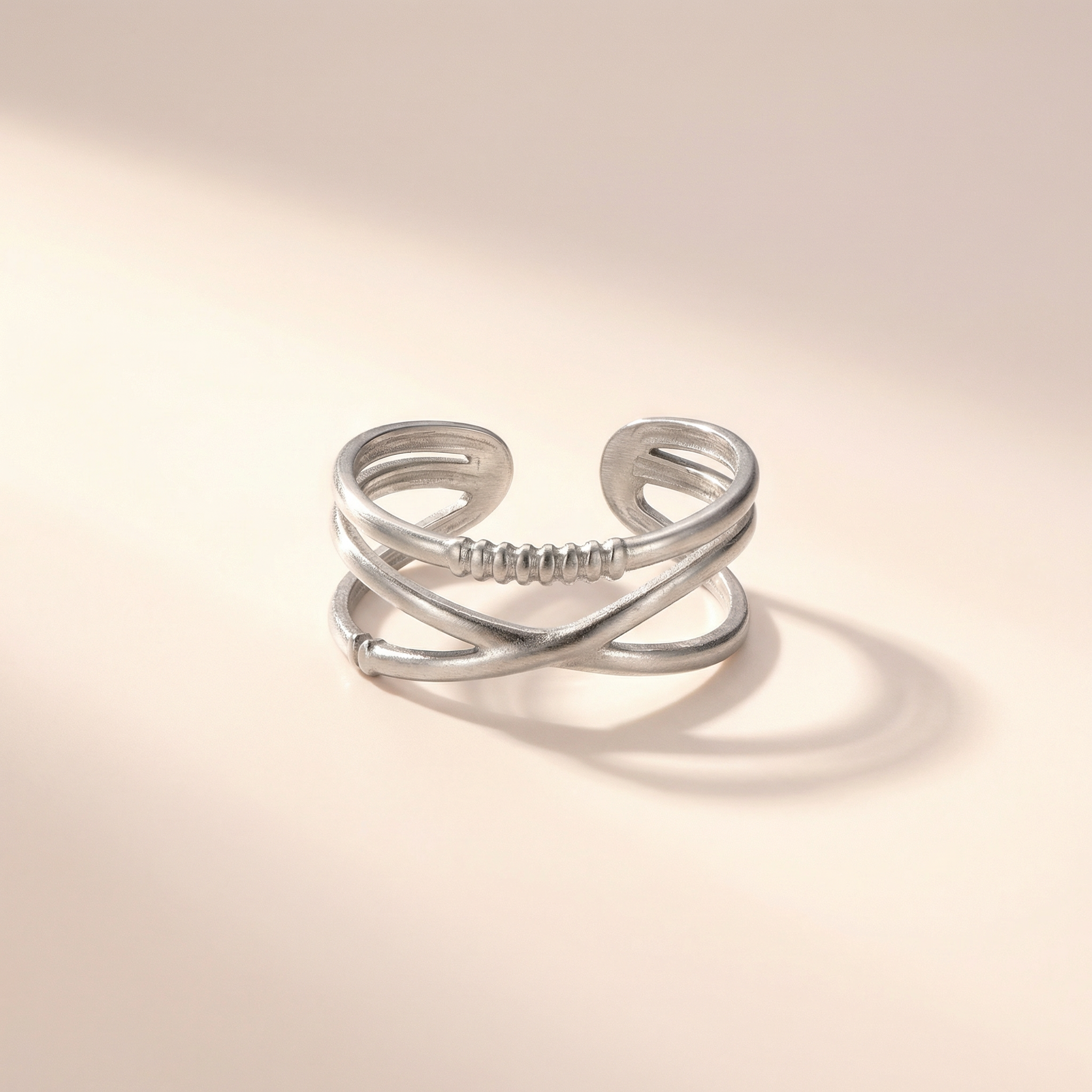 Dreifachschleife Cuff Ring