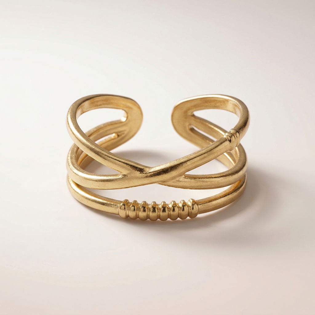 Dreifachschleife Cuff Ring