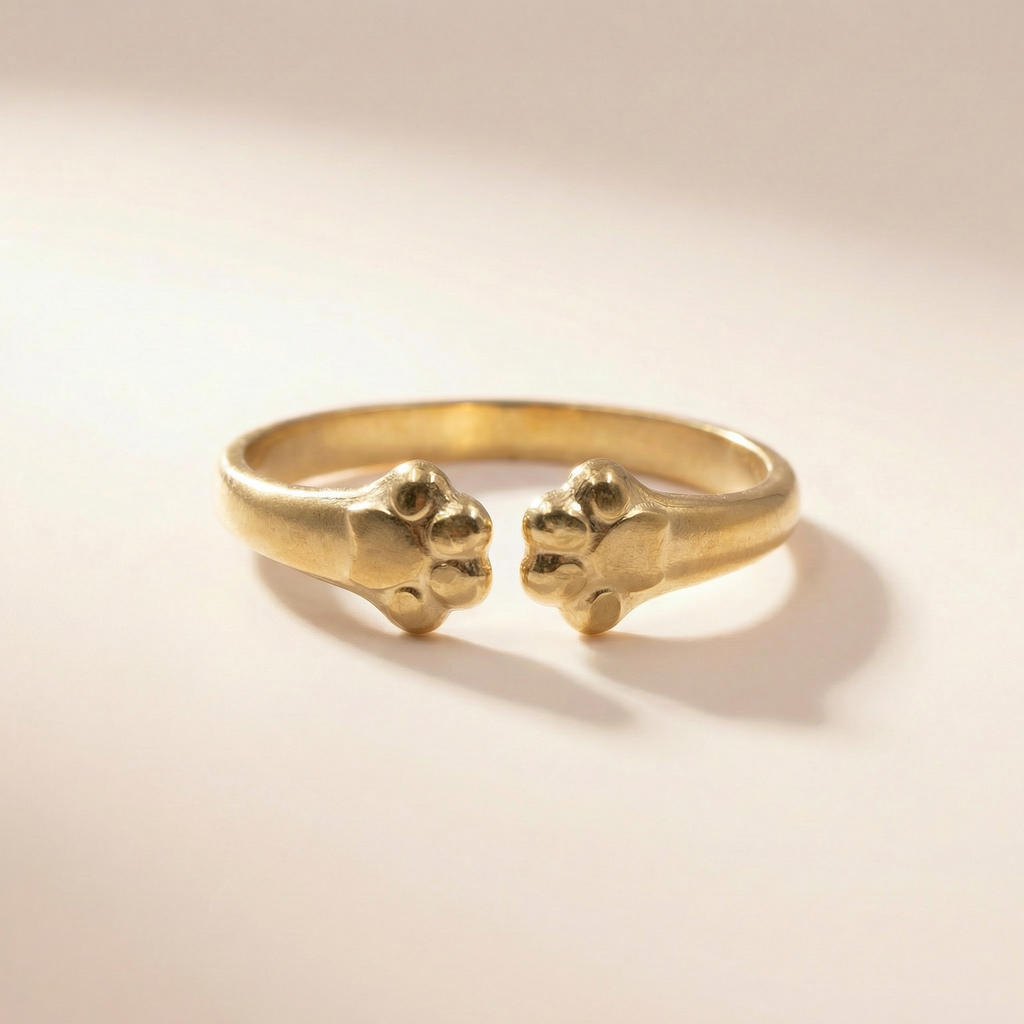Pfötchen Cuff Ring
