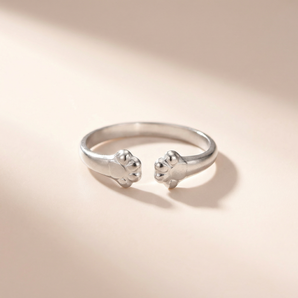 Pfötchen Cuff Ring