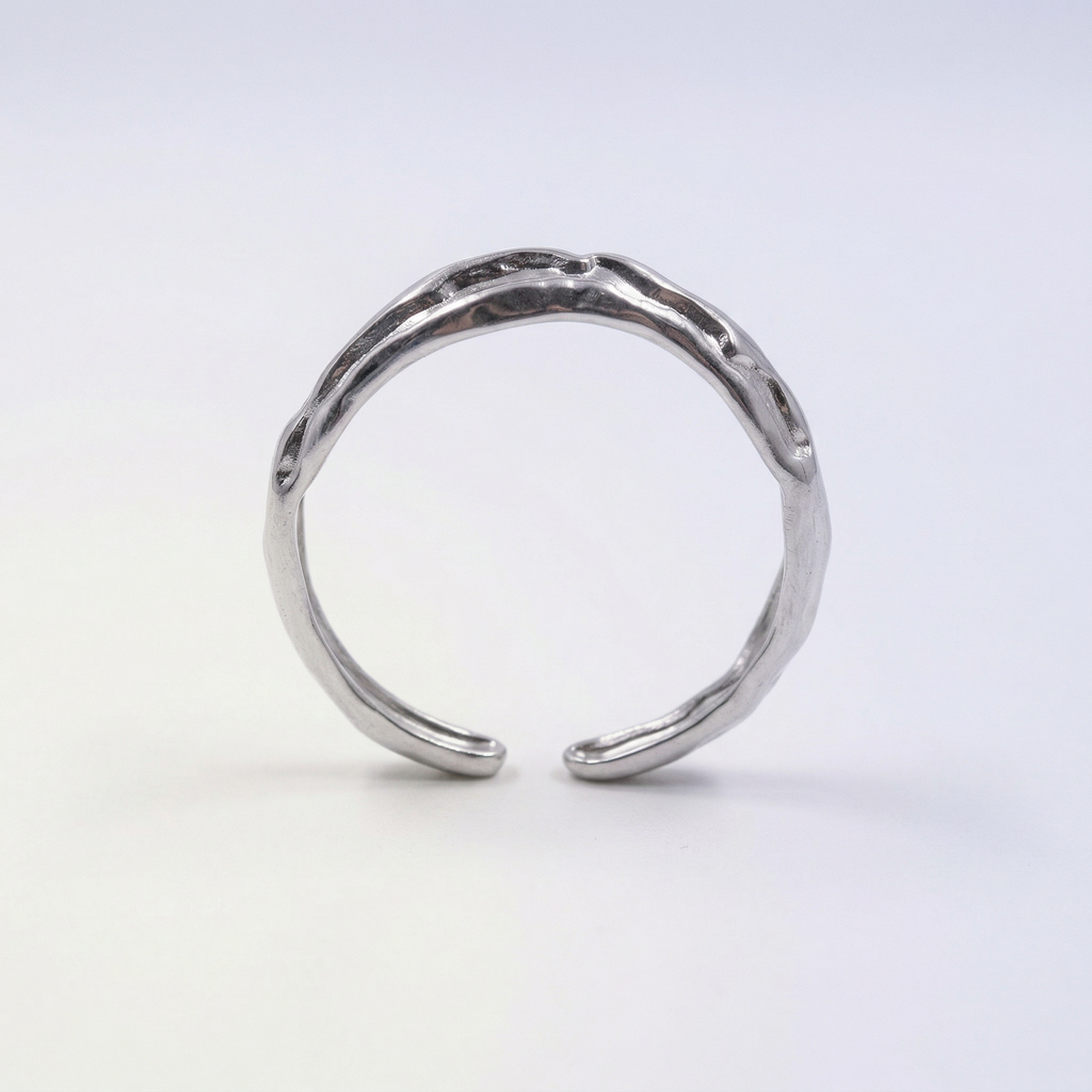 Schmaler Crumple Ring