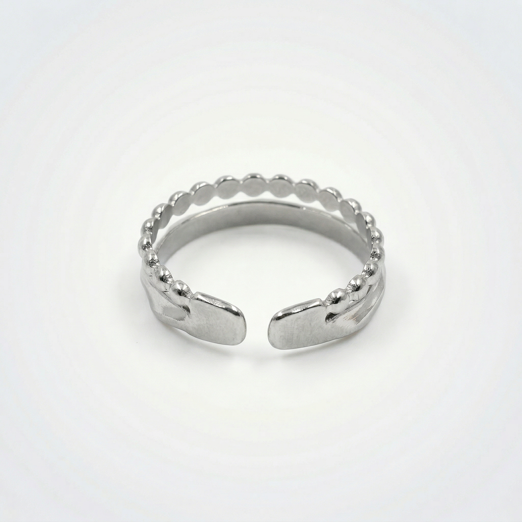 Doppelschleife Pünktchen Ring