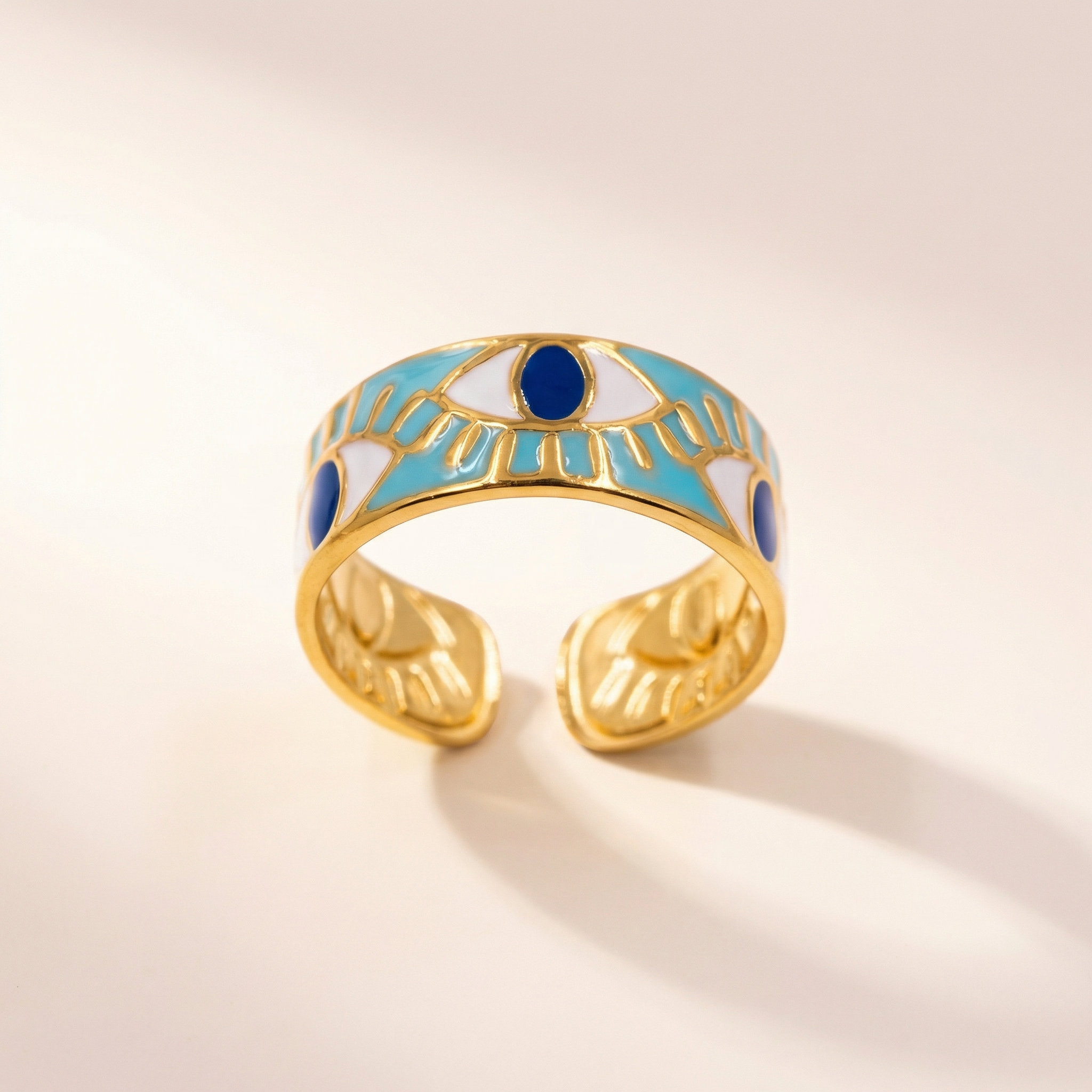 Blauer Evil Eye Ring