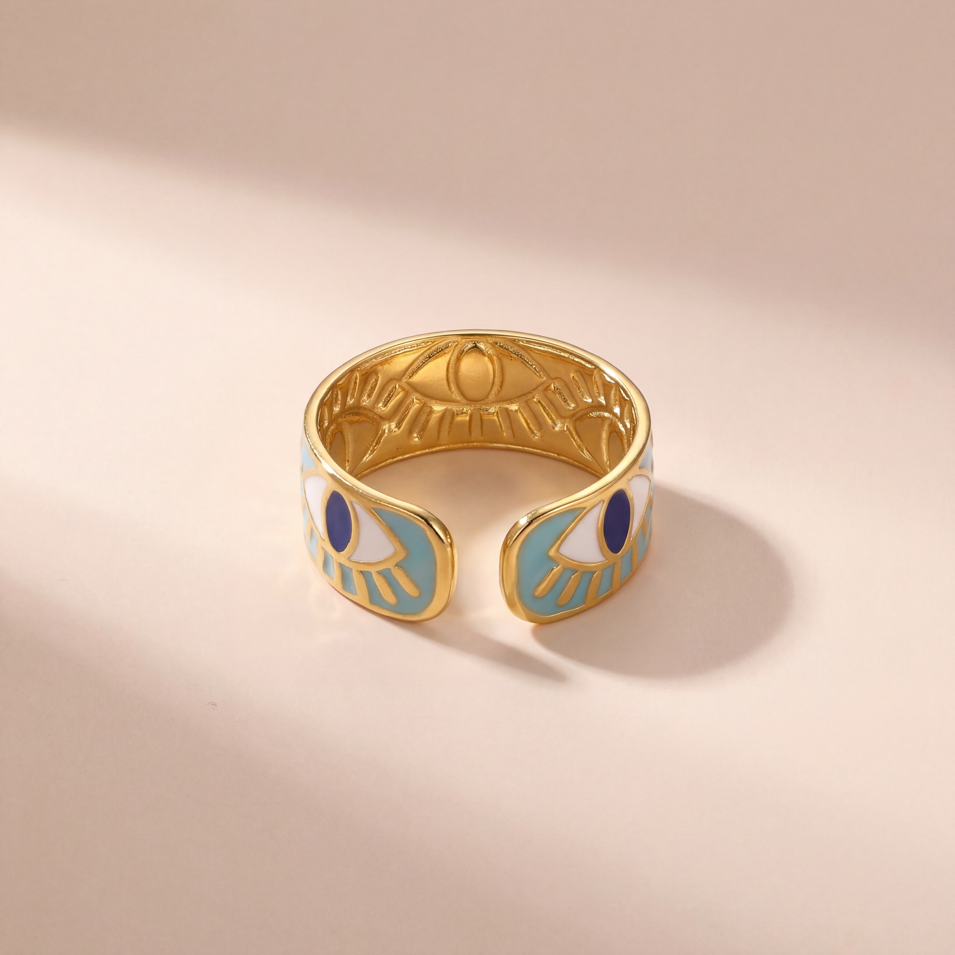 Blauer Evil Eye Ring