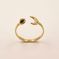 Halbmond mit Steinchen Ring