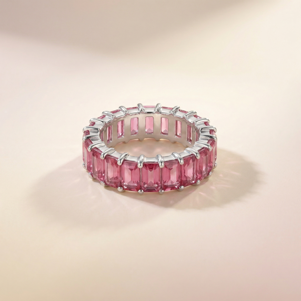 Glamouröser Pinker Eternity Ring