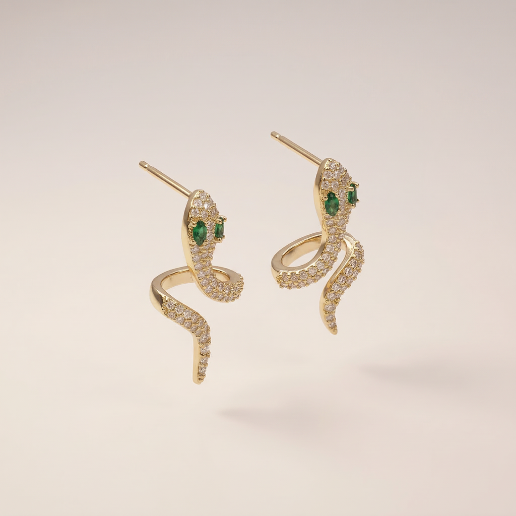Schlange Strass Ohrringe