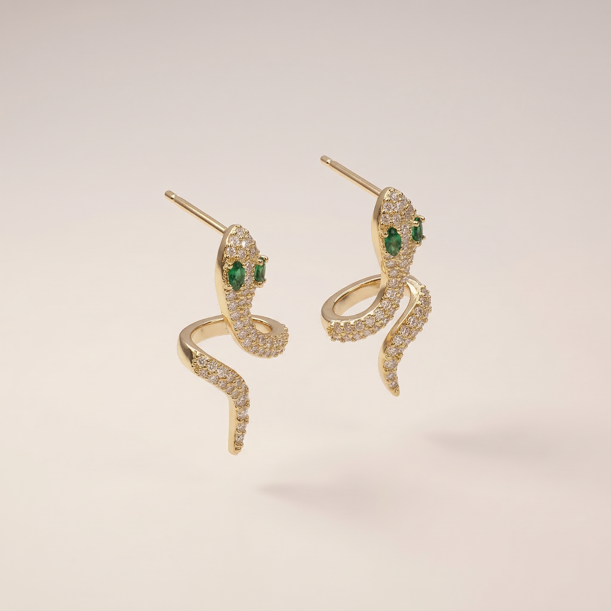 Schlange Strass Ohrringe