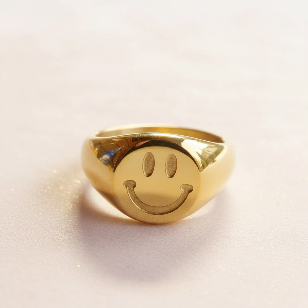 Großer Smiley Siegelring