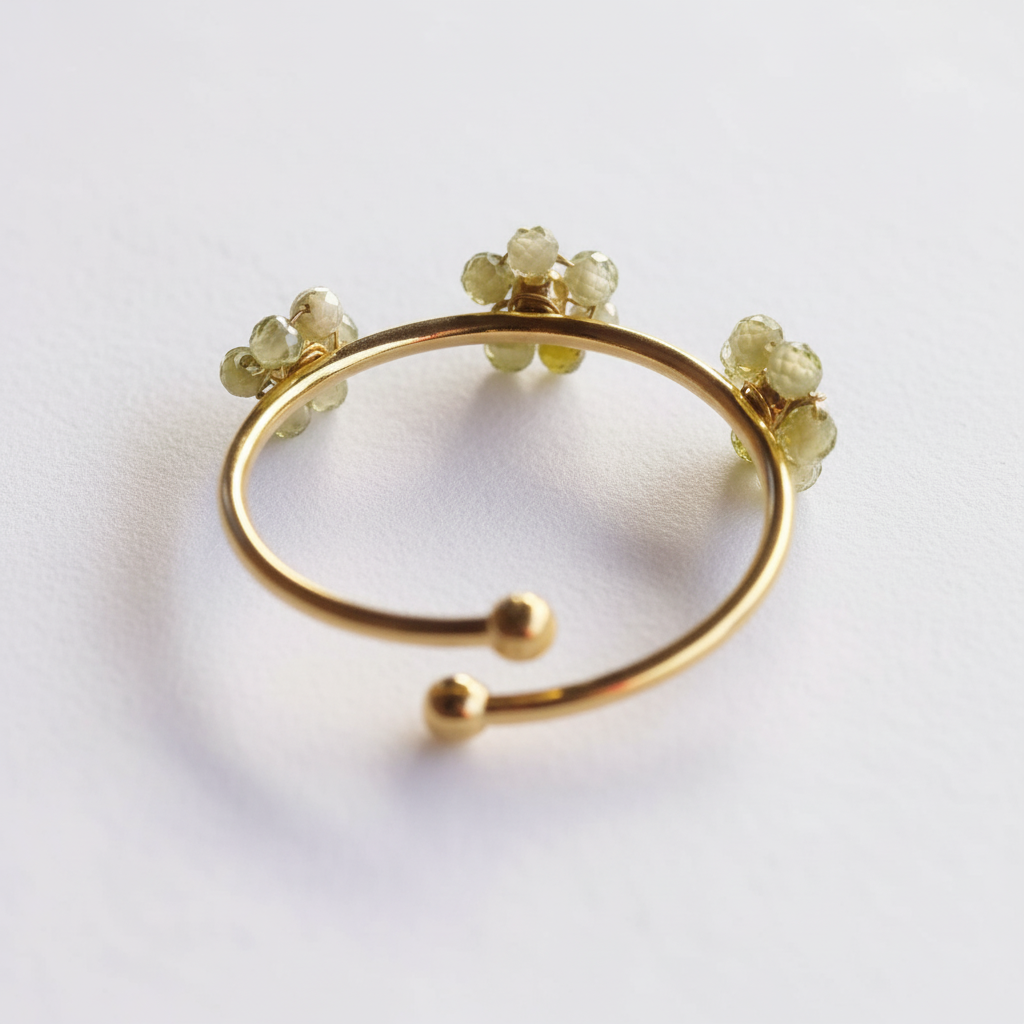 Perlenblumen Ring
