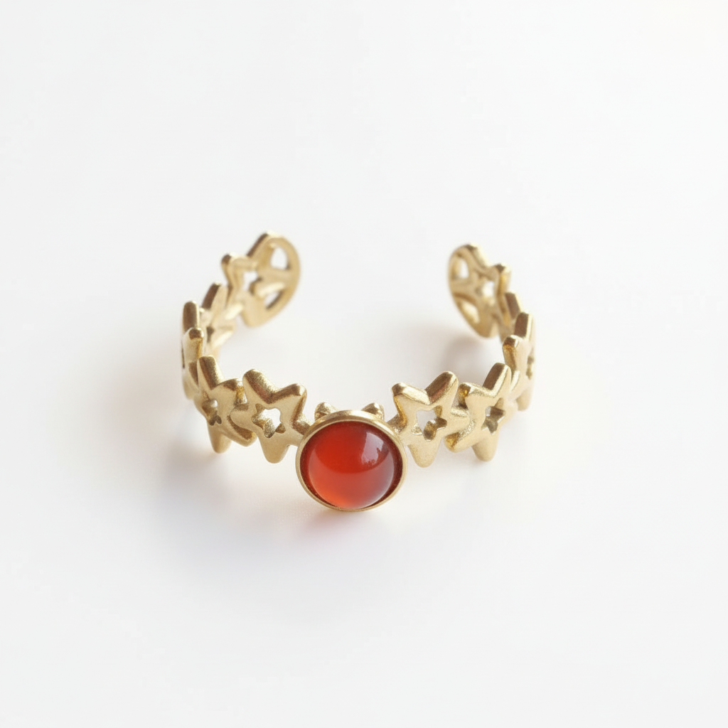 Sternen Ring mit Cabochon