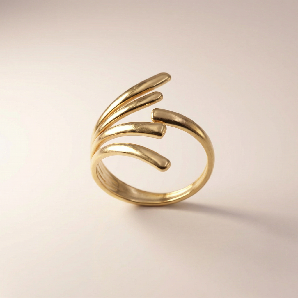 Golden Flow Ring