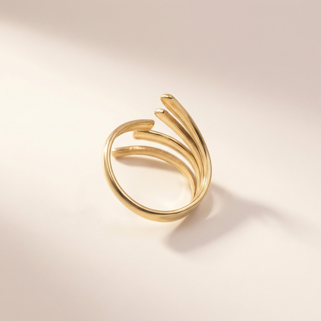 Golden Flow Ring