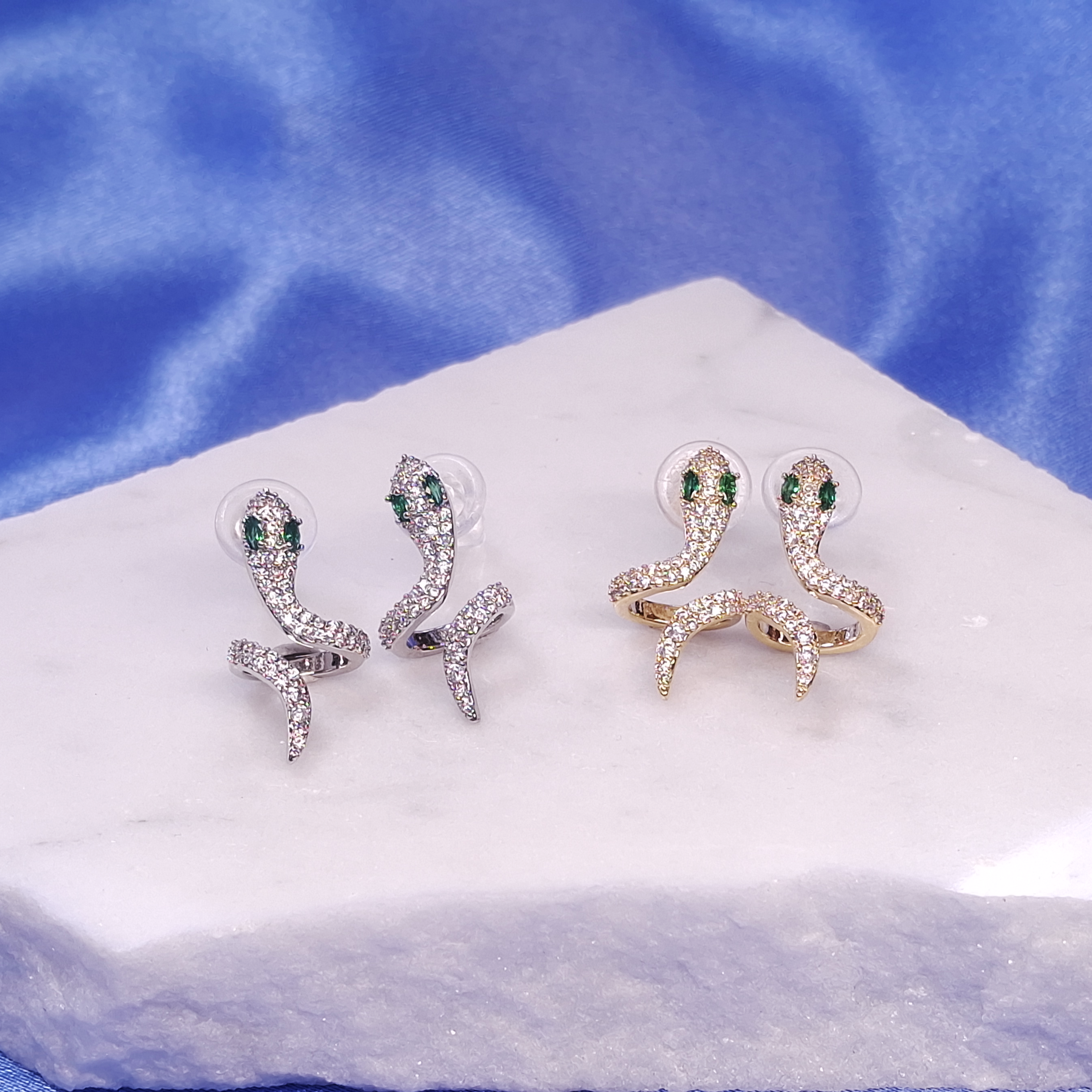 Schlange Strass Ohrringe