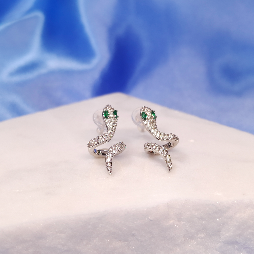 Schlange Strass Ohrringe