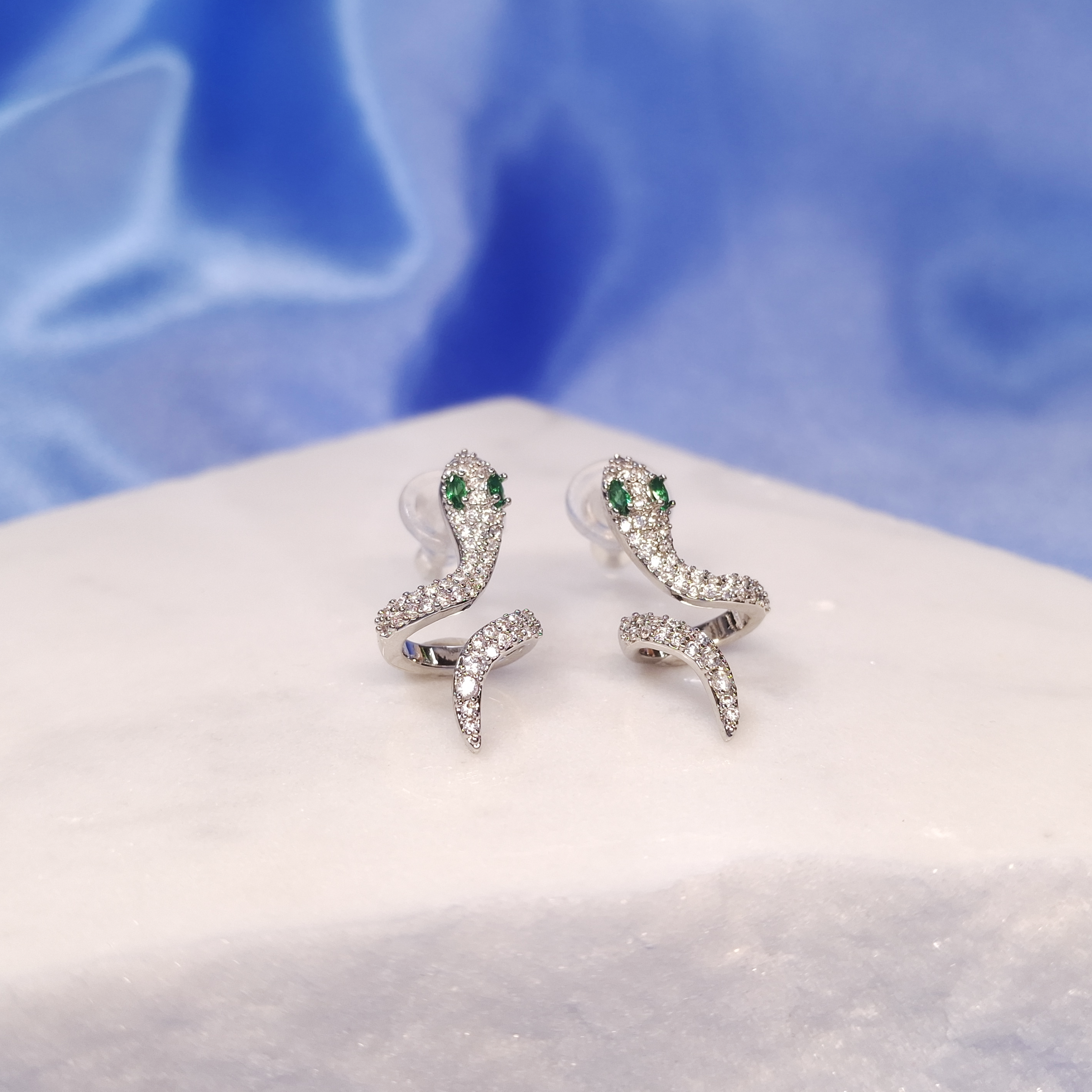 Schlange Strass Ohrringe