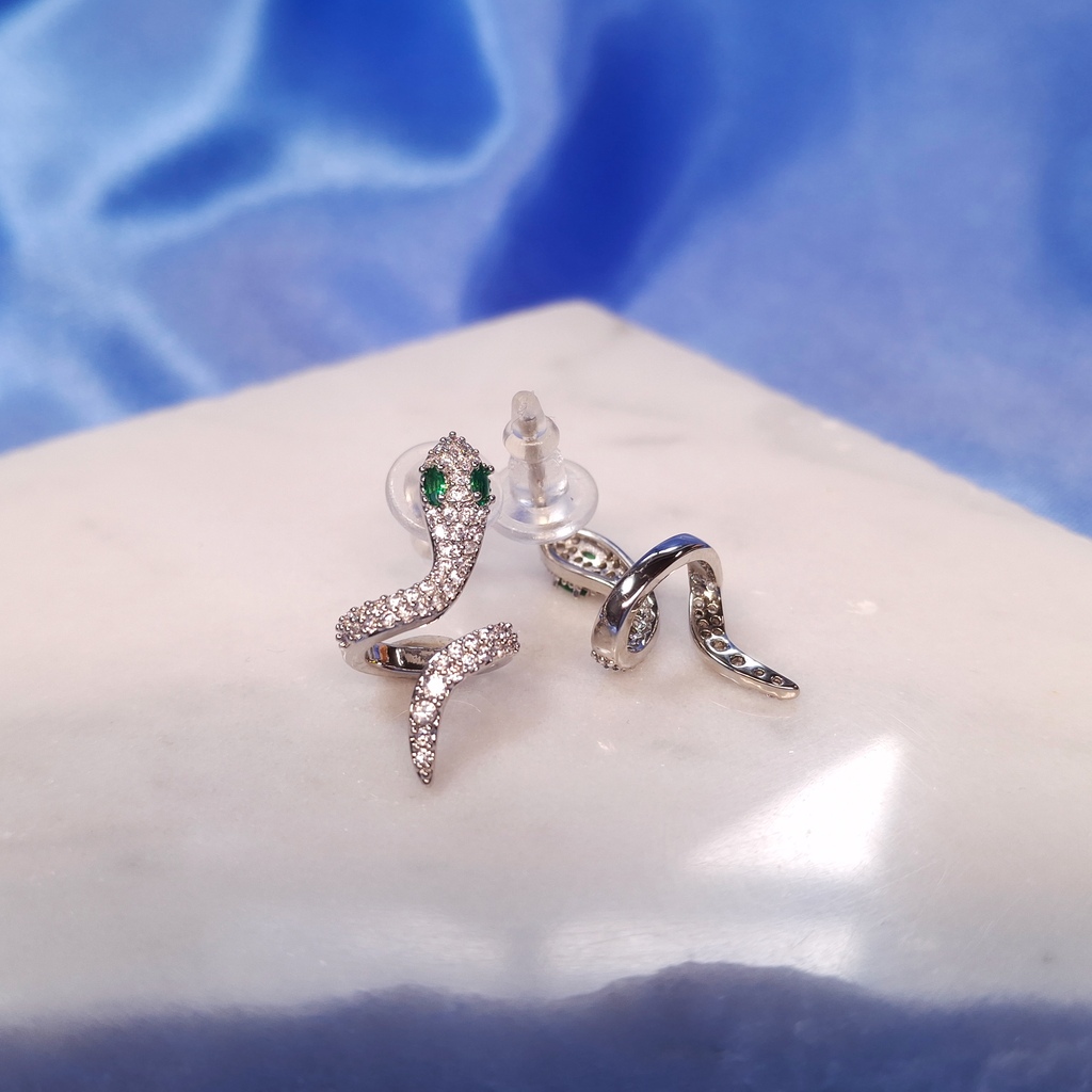 Schlange Strass Ohrringe