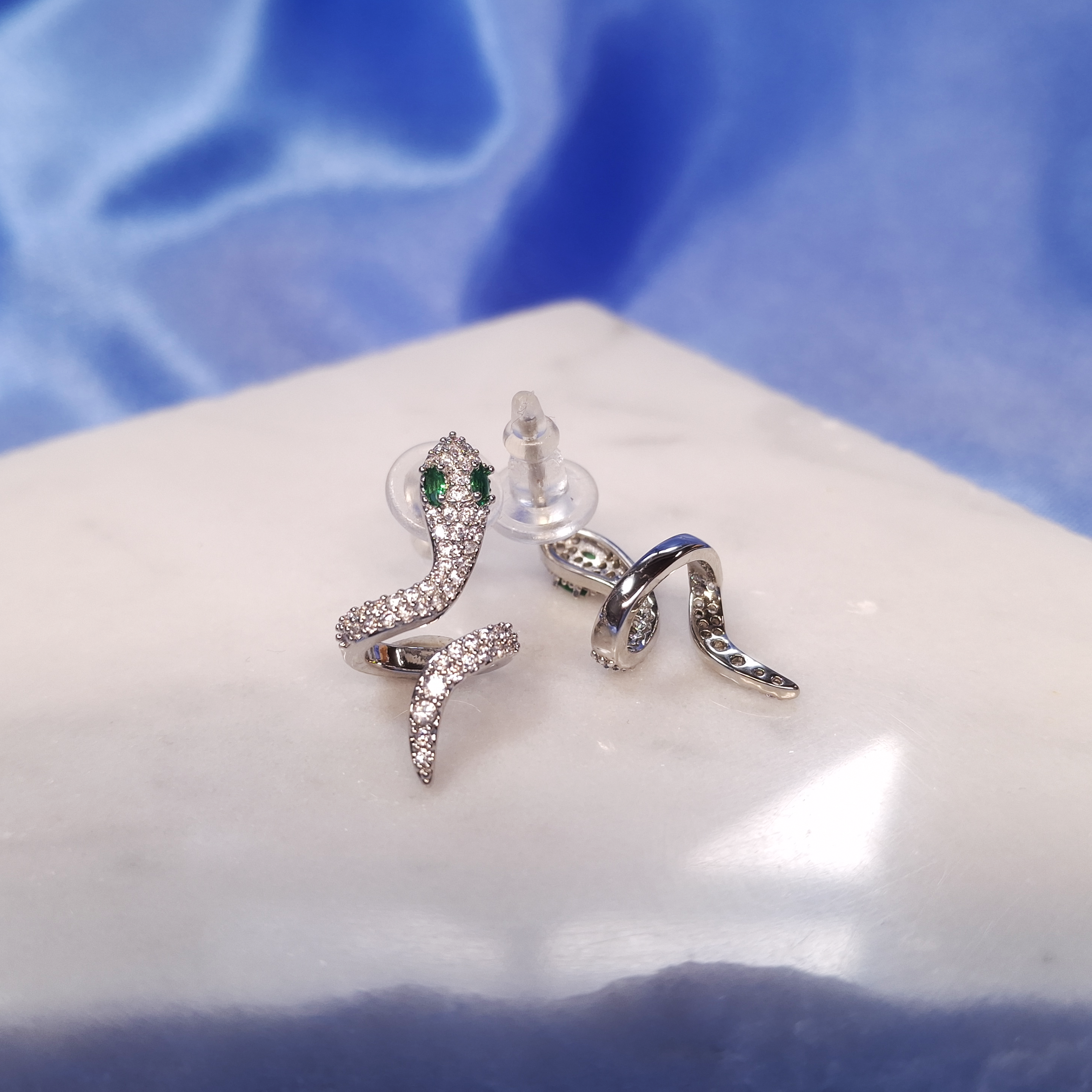 Schlange Strass Ohrringe