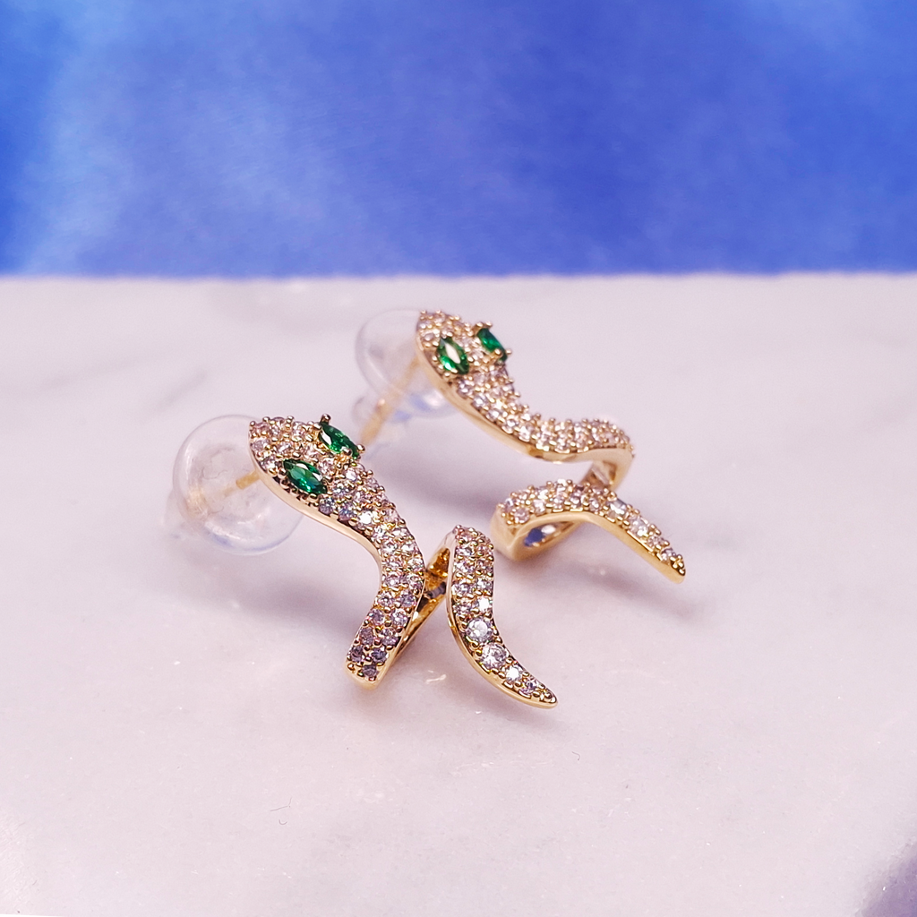 Schlange Strass Ohrringe