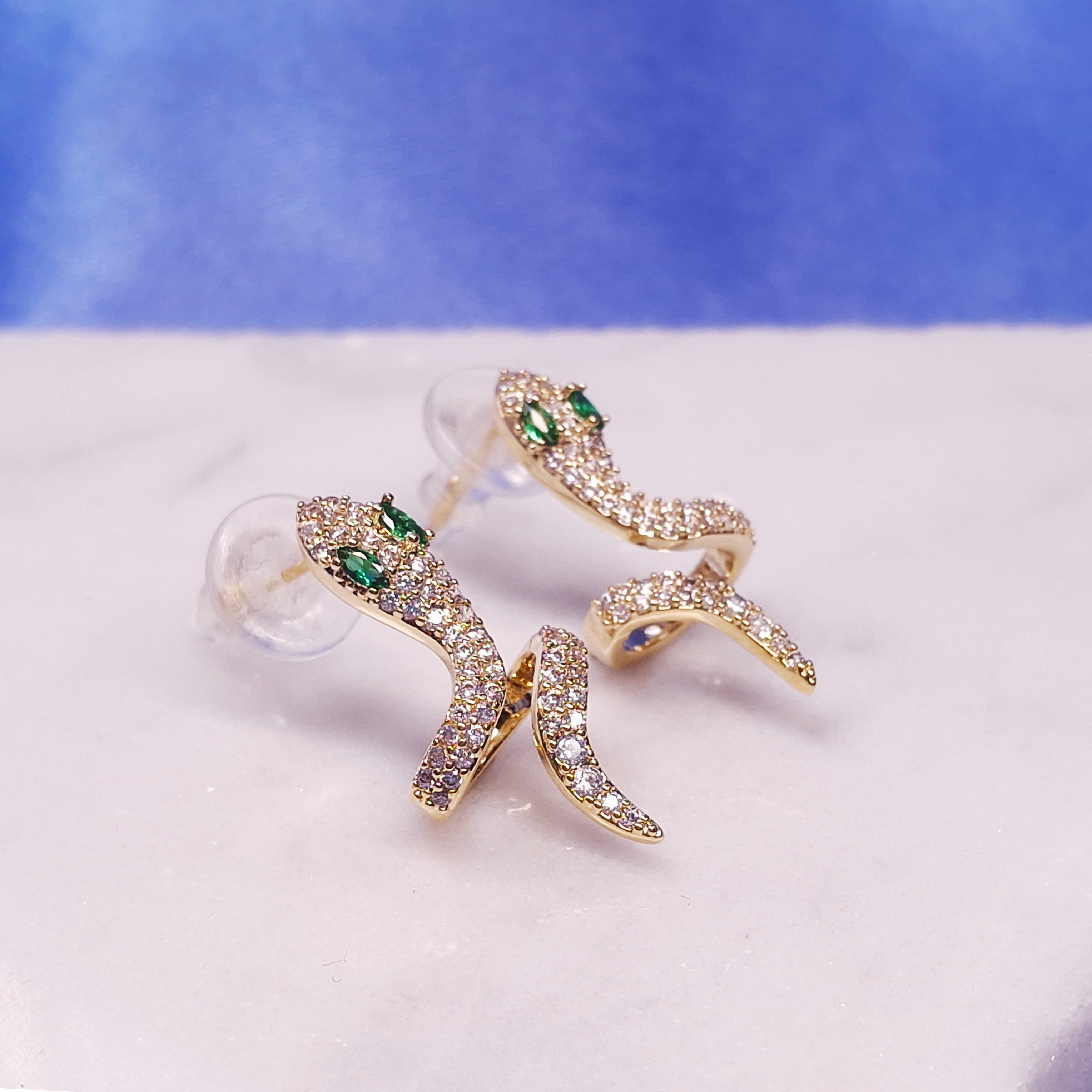 Schlange Strass Ohrringe