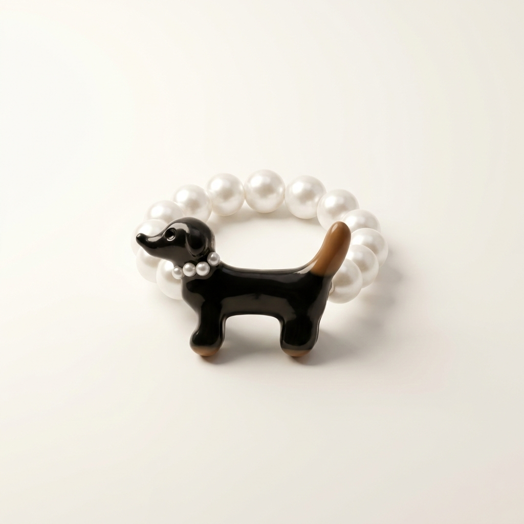 Dackel Perlen Ring