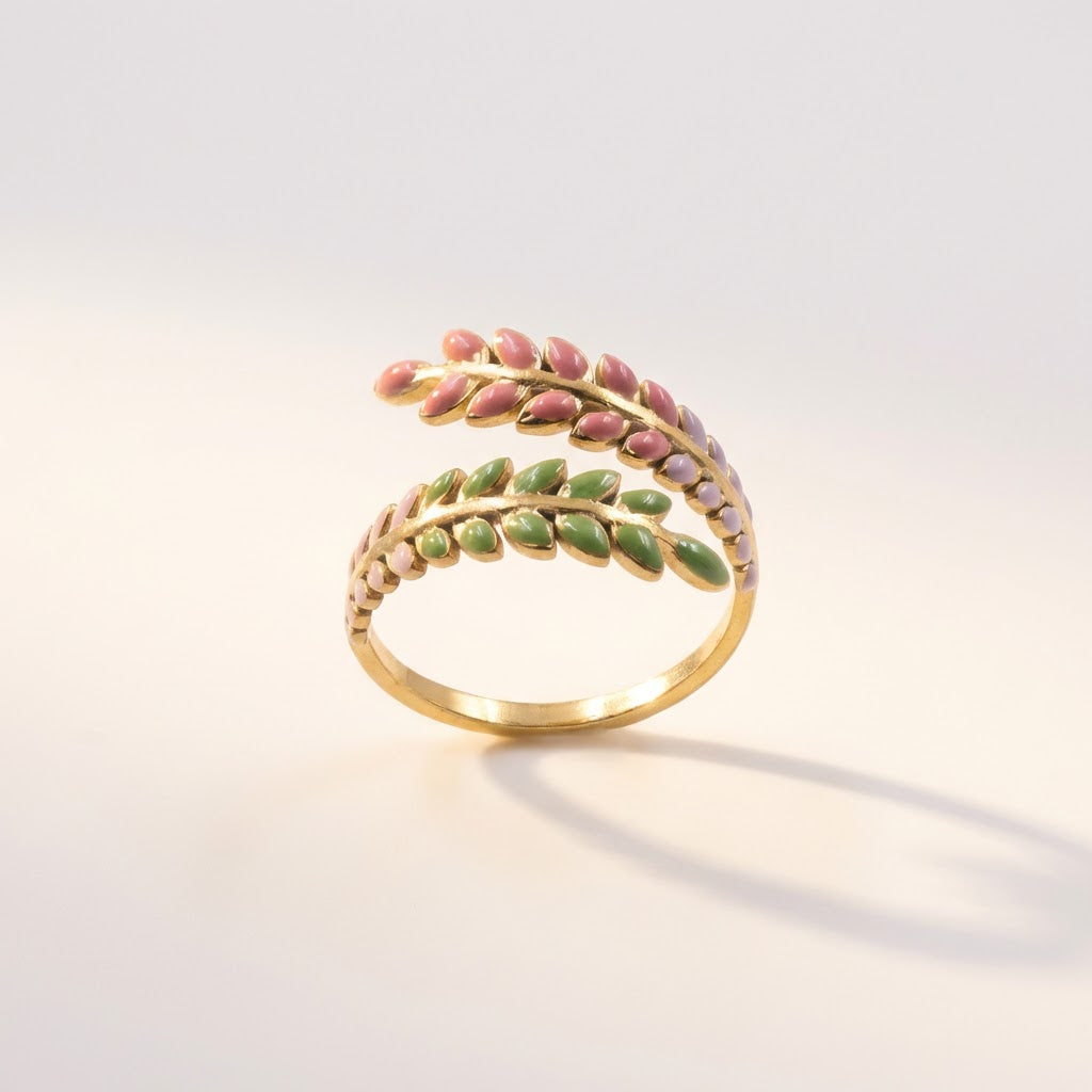 Farnblätter Ring