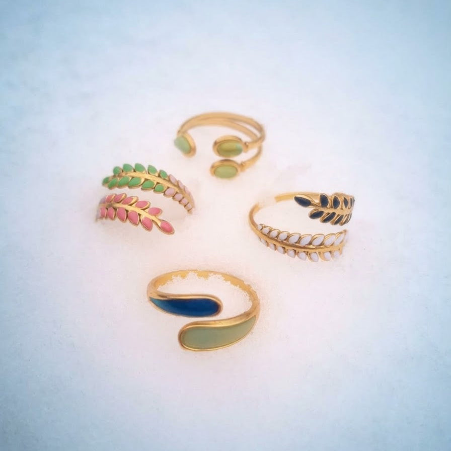 Farnblätter Ring