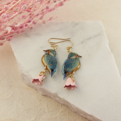 Zarte Eisvogel-Ohrringe