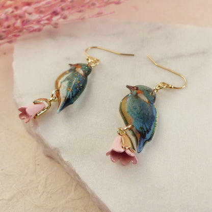 Zarte Eisvogel-Ohrringe