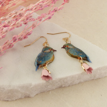 Zarte Eisvogel-Ohrringe