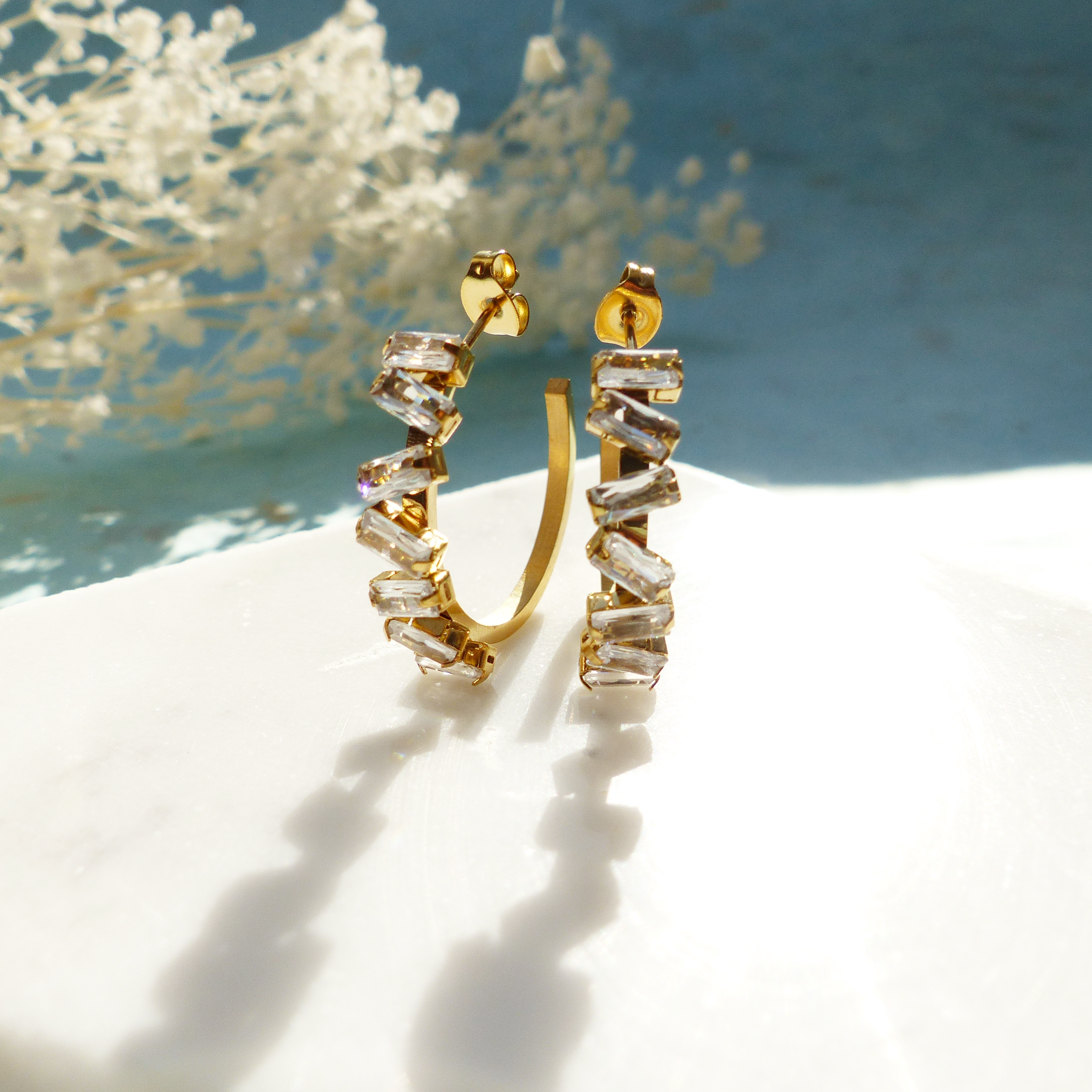 Baguette Crystal Creolen