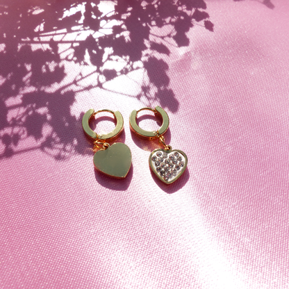 Romantische Herz-Anhänger mit Zirkonsteinen aus Edelstahl