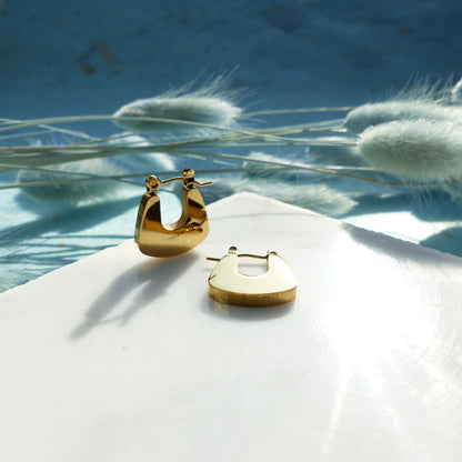 Minimalistischen Bogen-Ohrringe aus Edelstahl