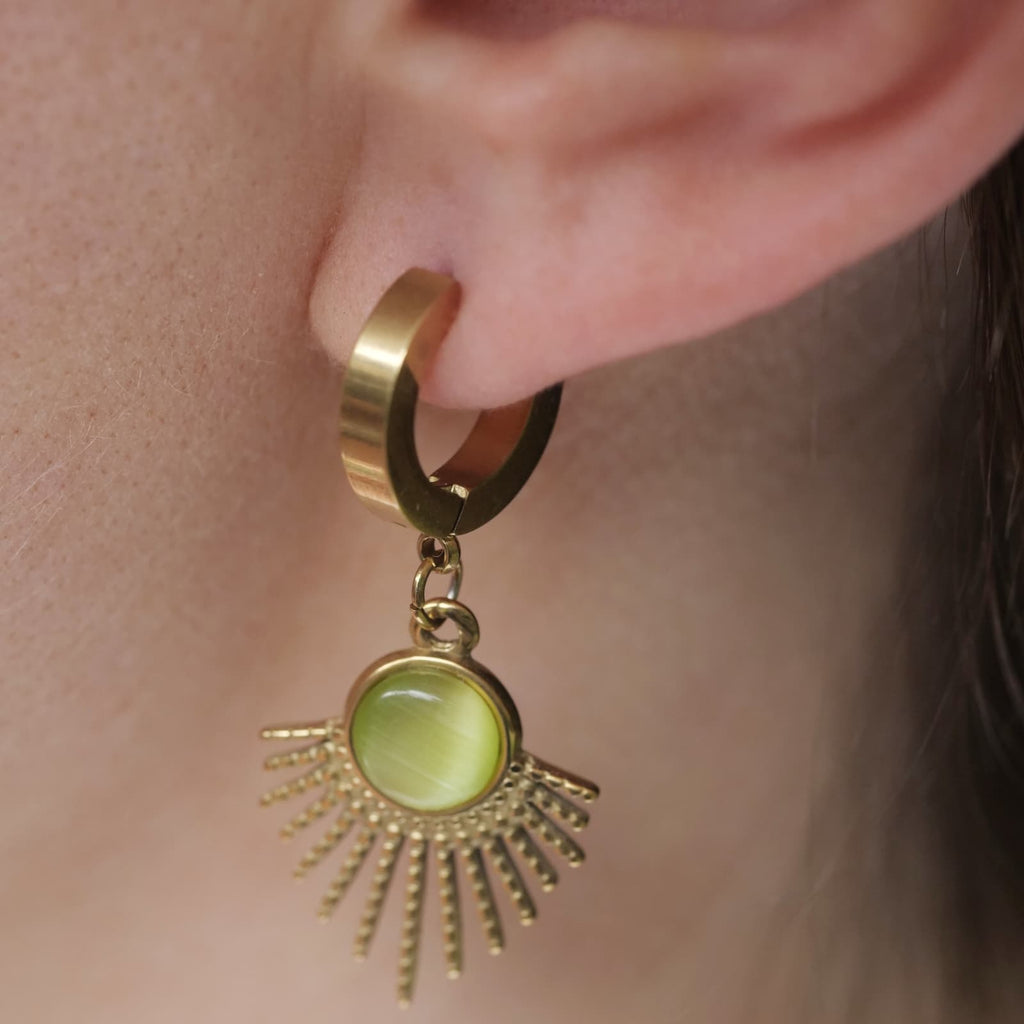 Sonnenstrahlen Cat's Eye Ohrringe